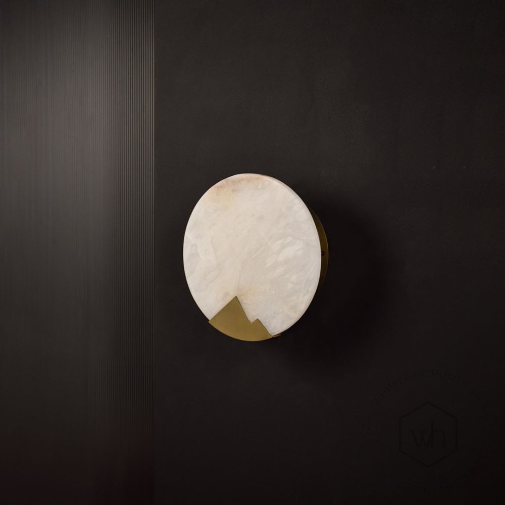 Luce Wall Sconce Light Off Black Background