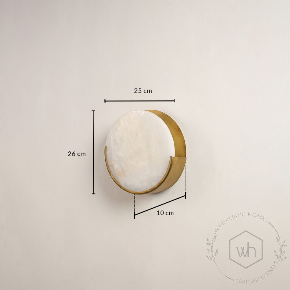 Lith Marble Wall Sconce Dimensions