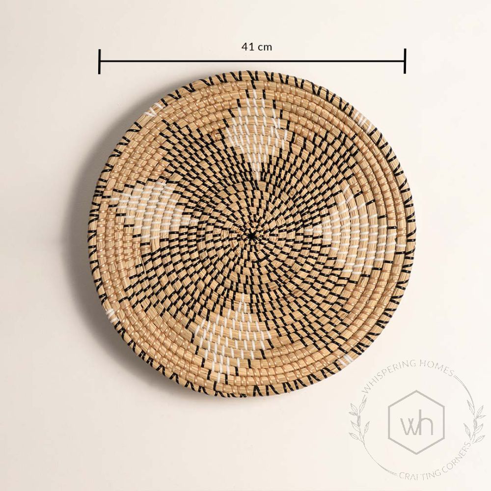 Star Of Life Handwoven Sabai Grass Wall Basket Dimensions