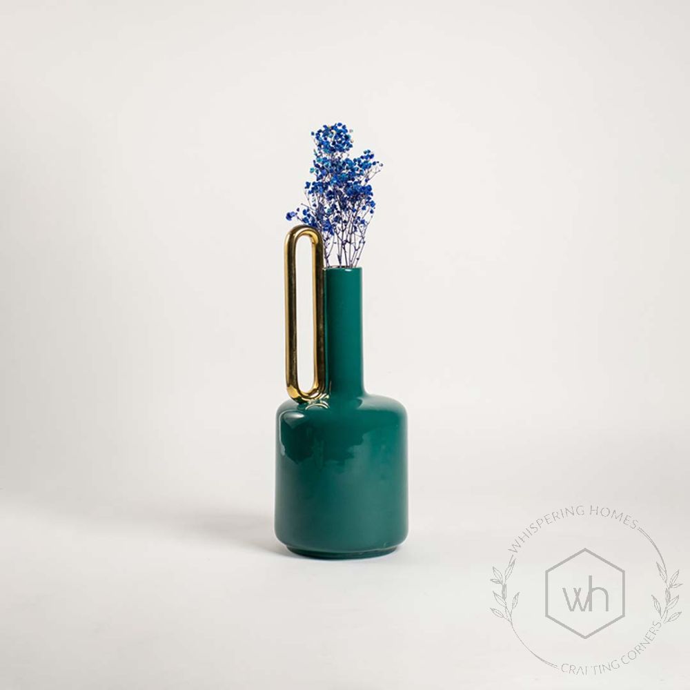 Alaia Deco Ceramic Flower Vase - Green