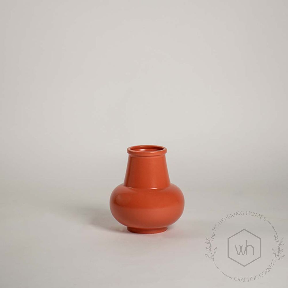 Anda Ceramic Flower Vase - Orange