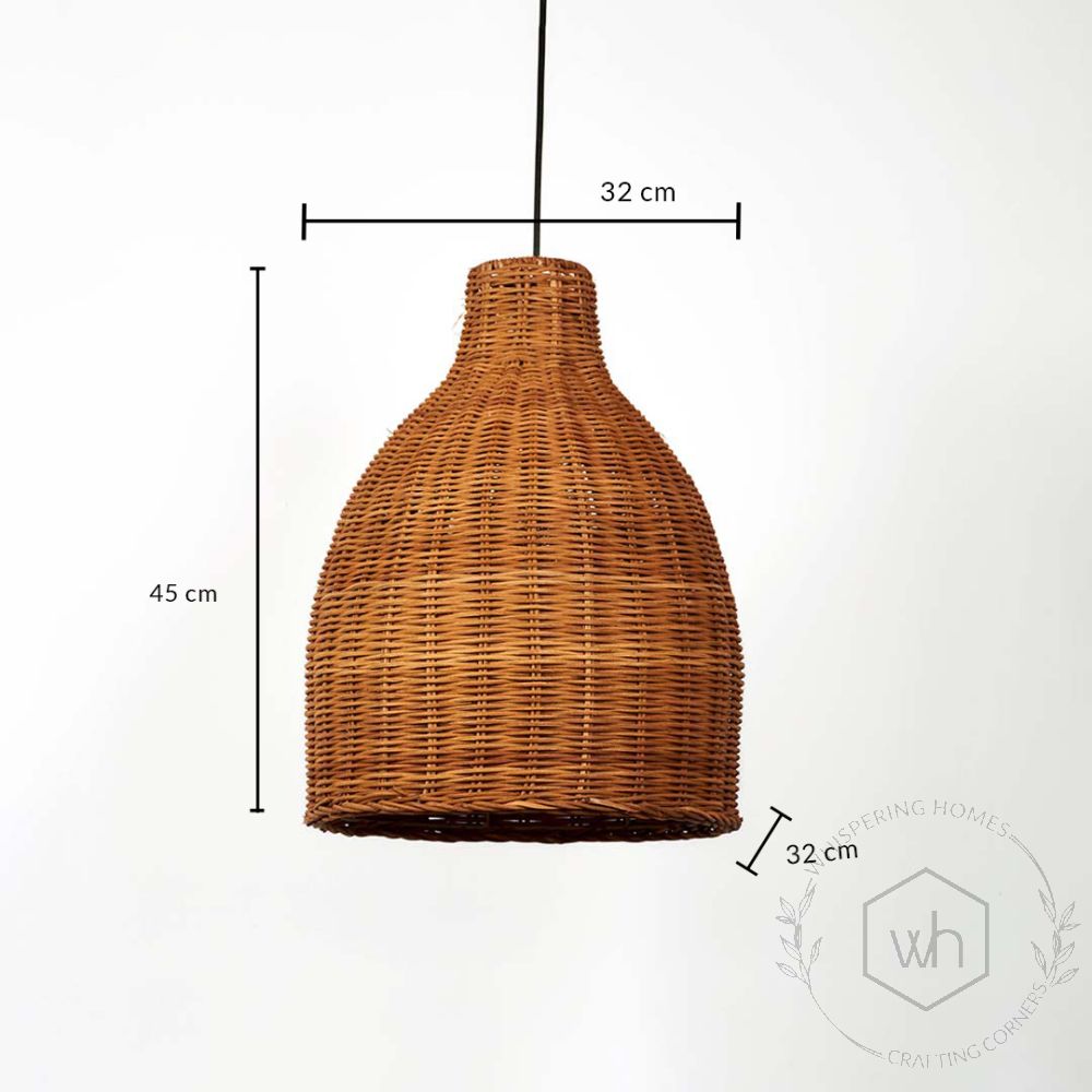 Bamboo Conical Pendant Lamp Brown