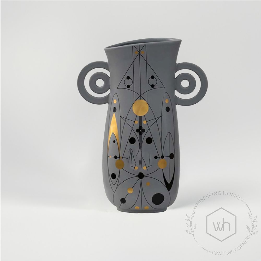 Barrit Ceramic Floor Vase - Grey