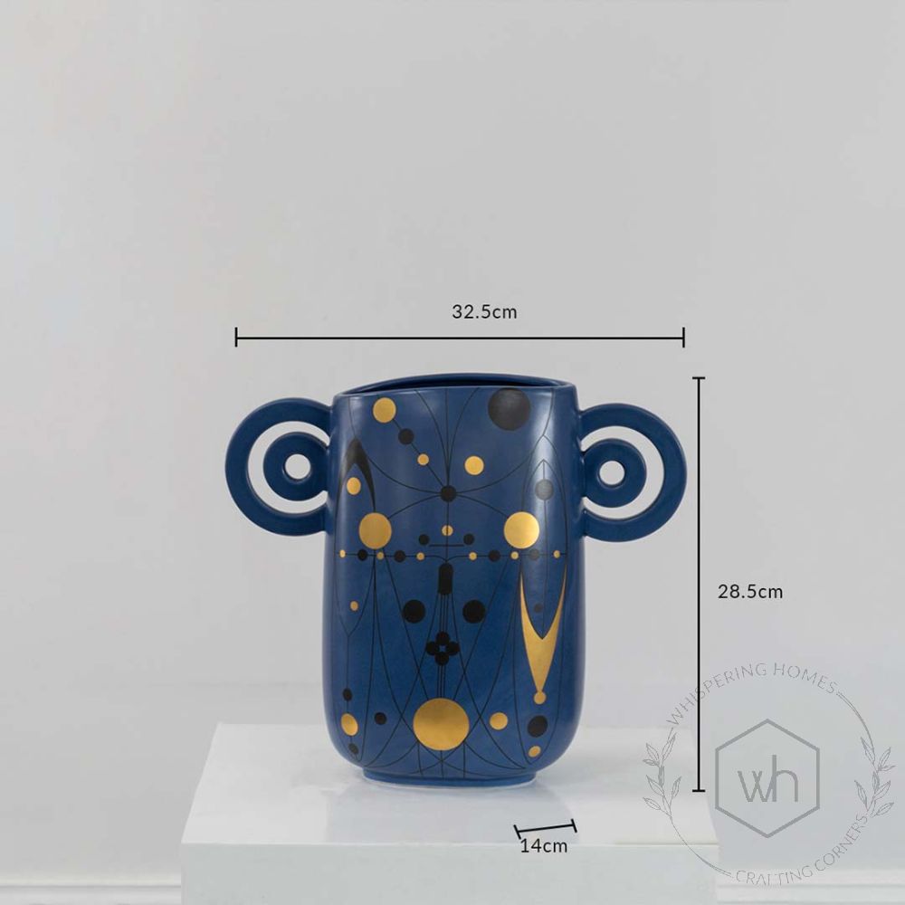 Barrit Ceramic Flower Vase Blue