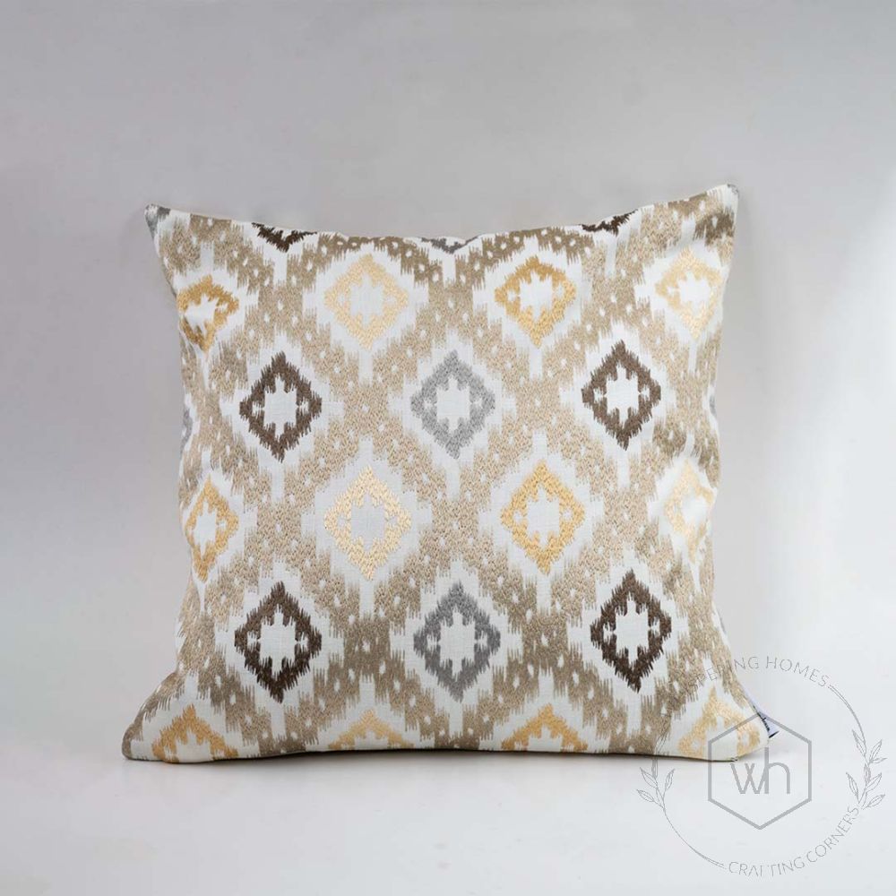 Calor Shades Embroidered Cotton Cushion Cover