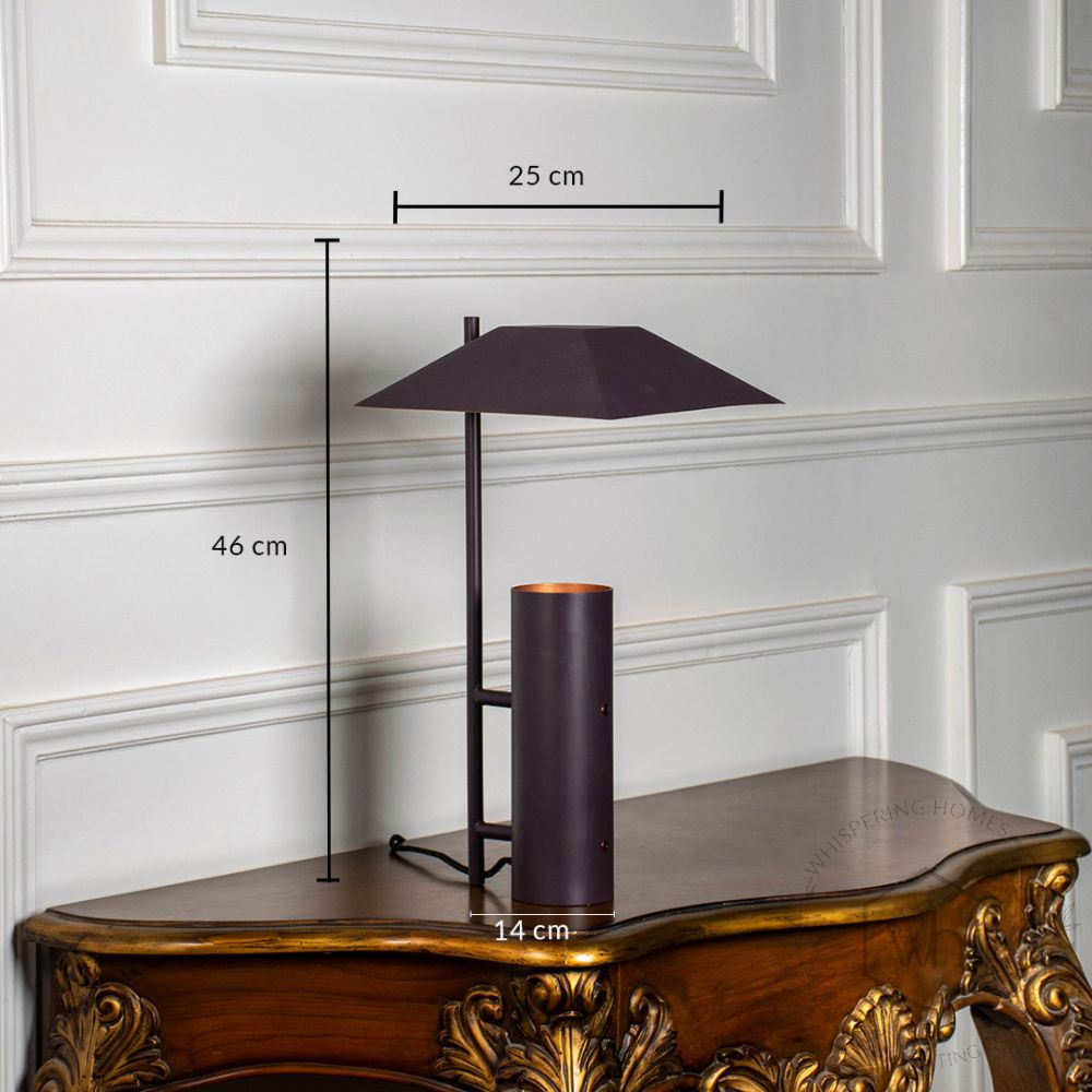 Cara Metal Table Purple Lamp