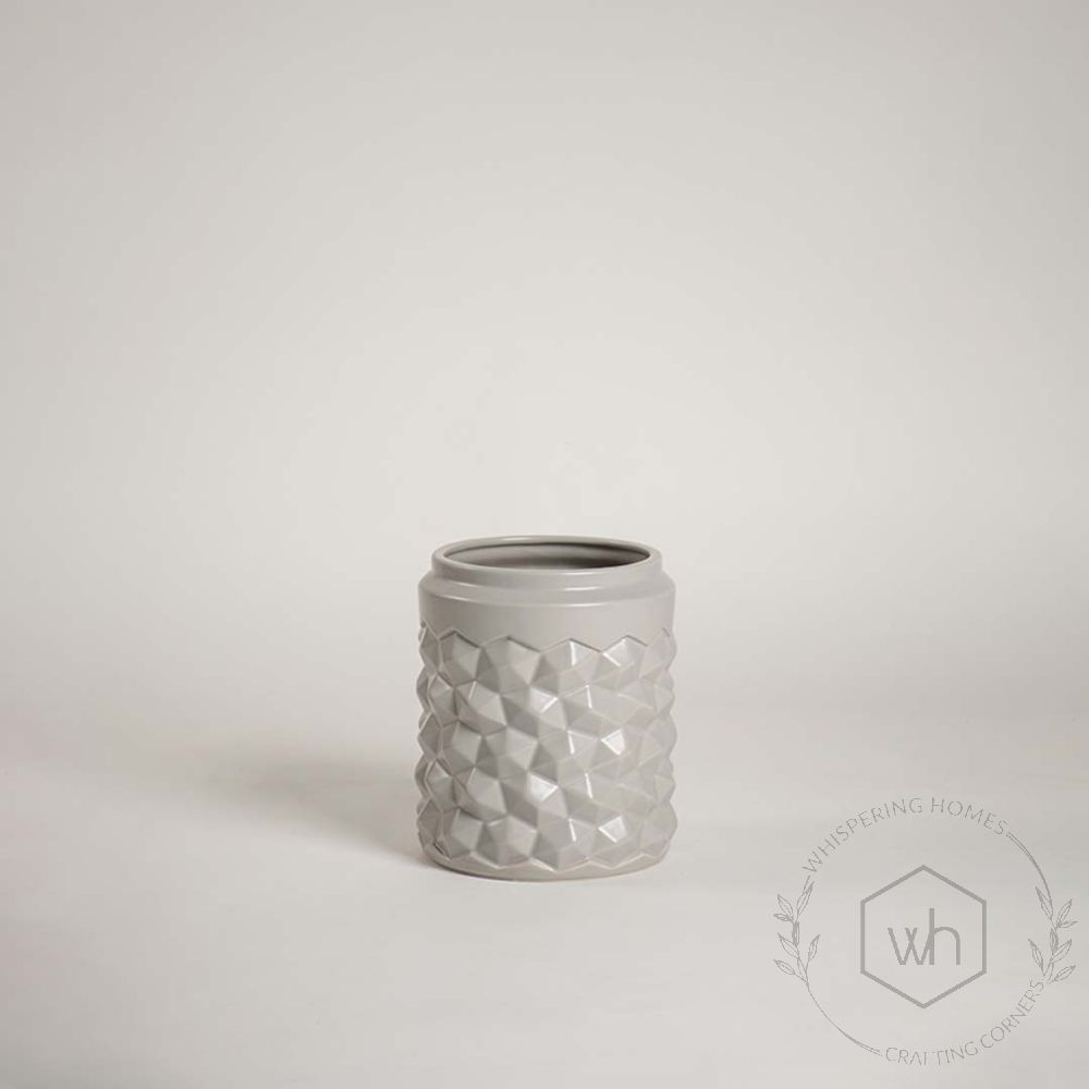Cascade Ceramic Flower Vase - Grey