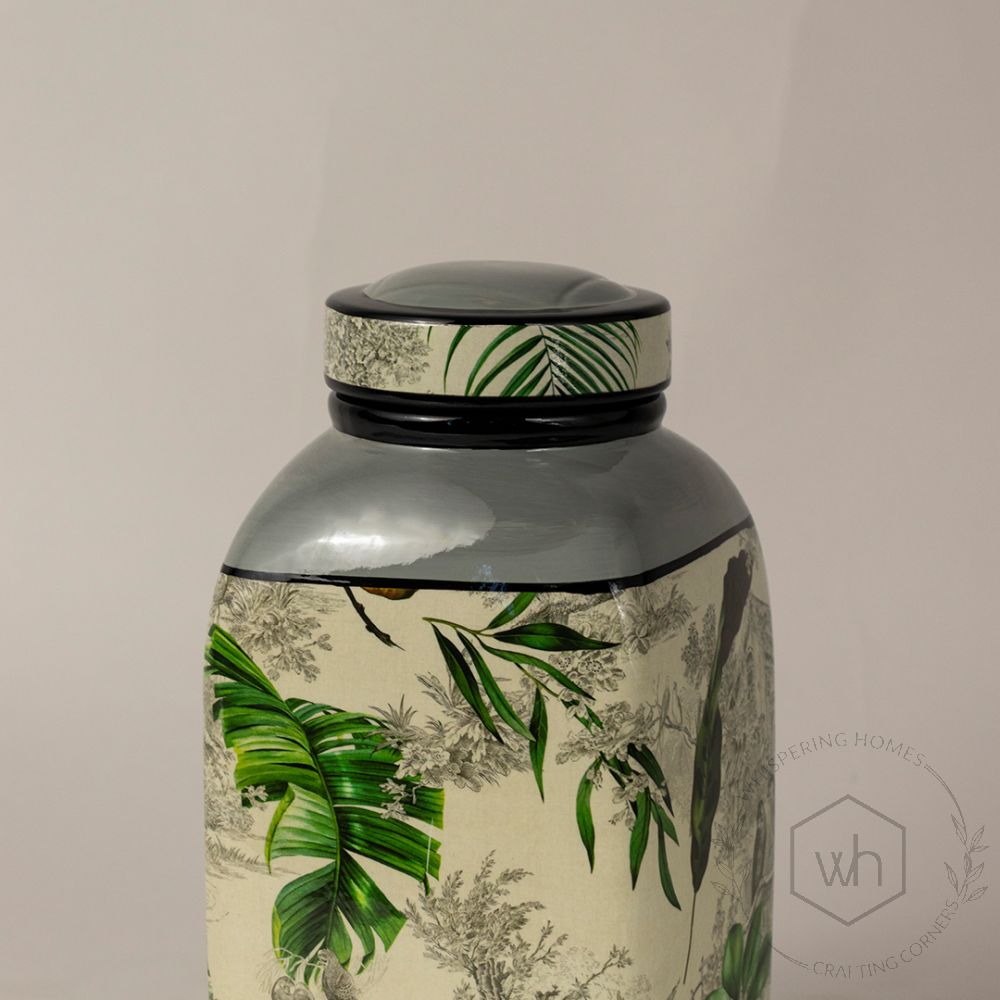 Ceramic Jar with Lid - Small Closeup