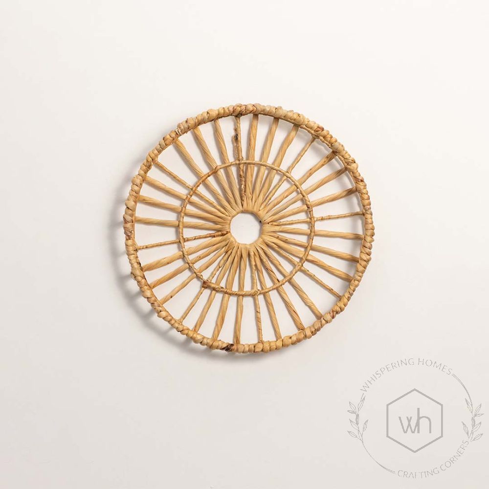 Chakra Handwoven Wall Basket White Background