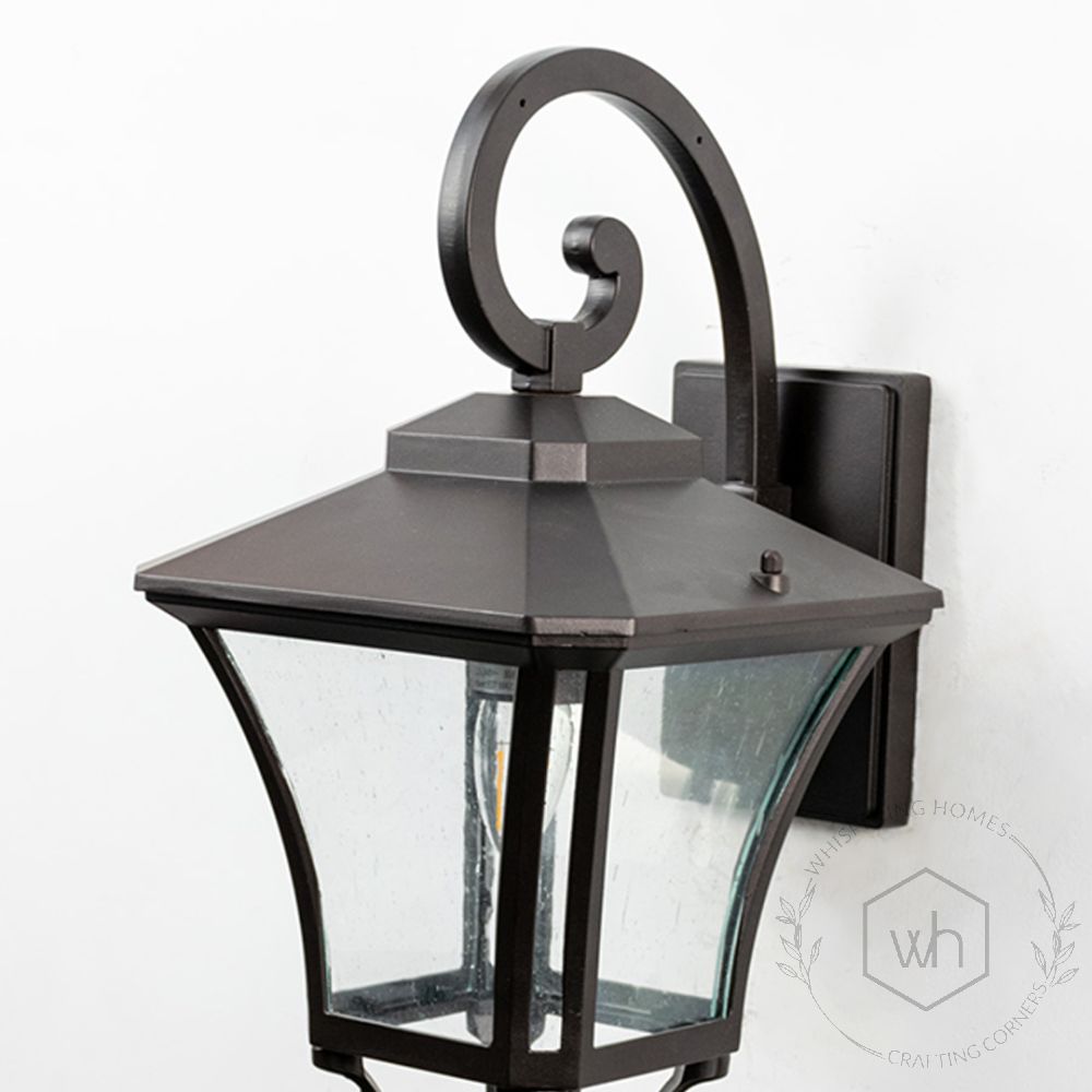 Mandible Outdoor Wall Light - Dark Brown Closeup