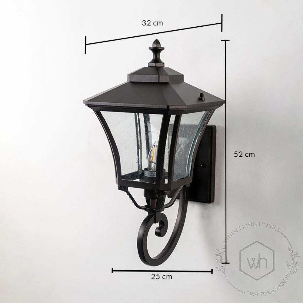 Chamber Outdoor Wall Light - Dark Brown Dimensions