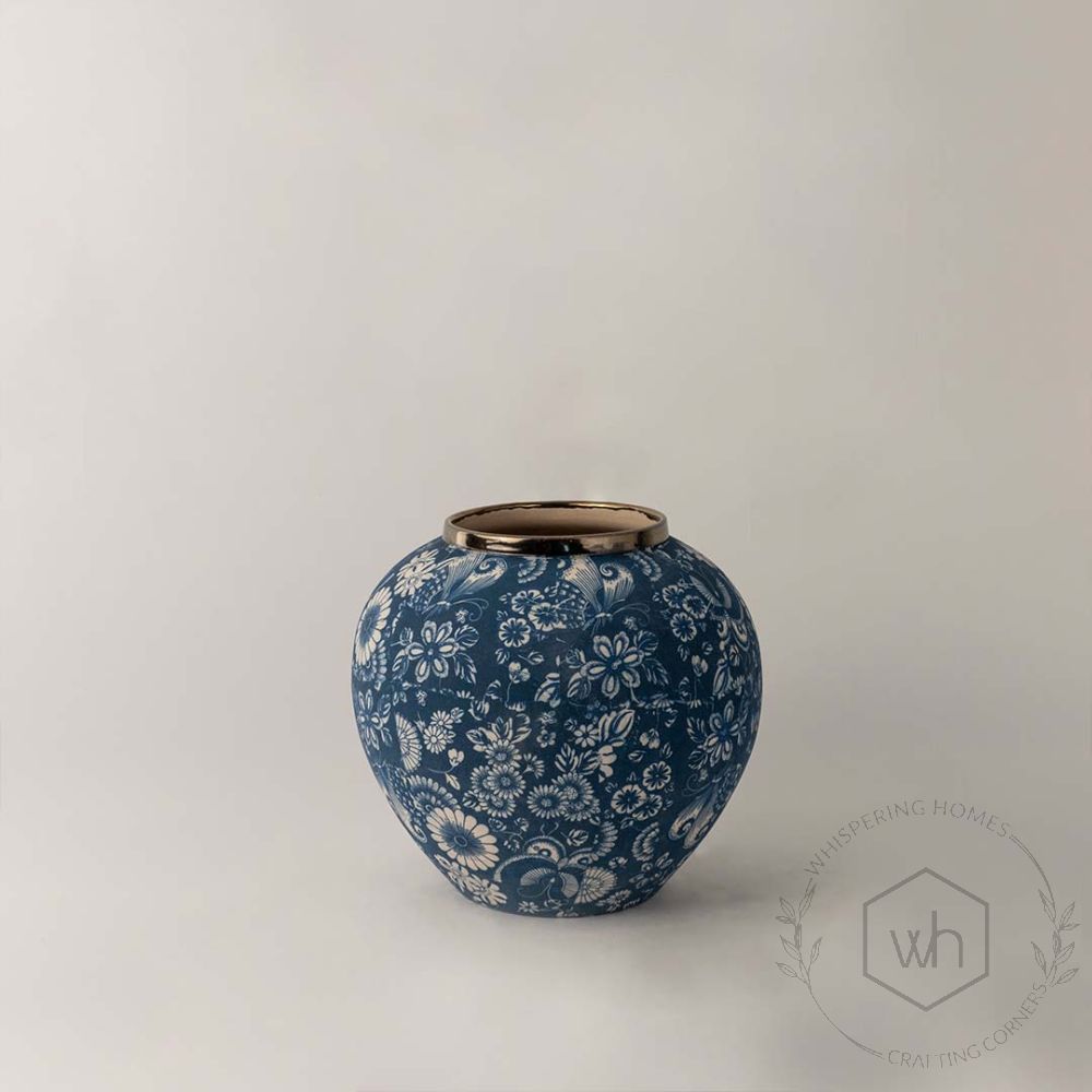 Chinese Blue Retro Vase - Small