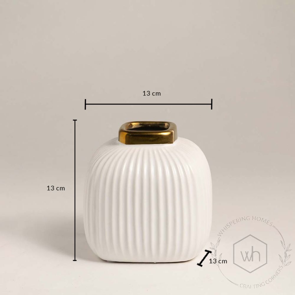 Cleo Ceramic Vase White