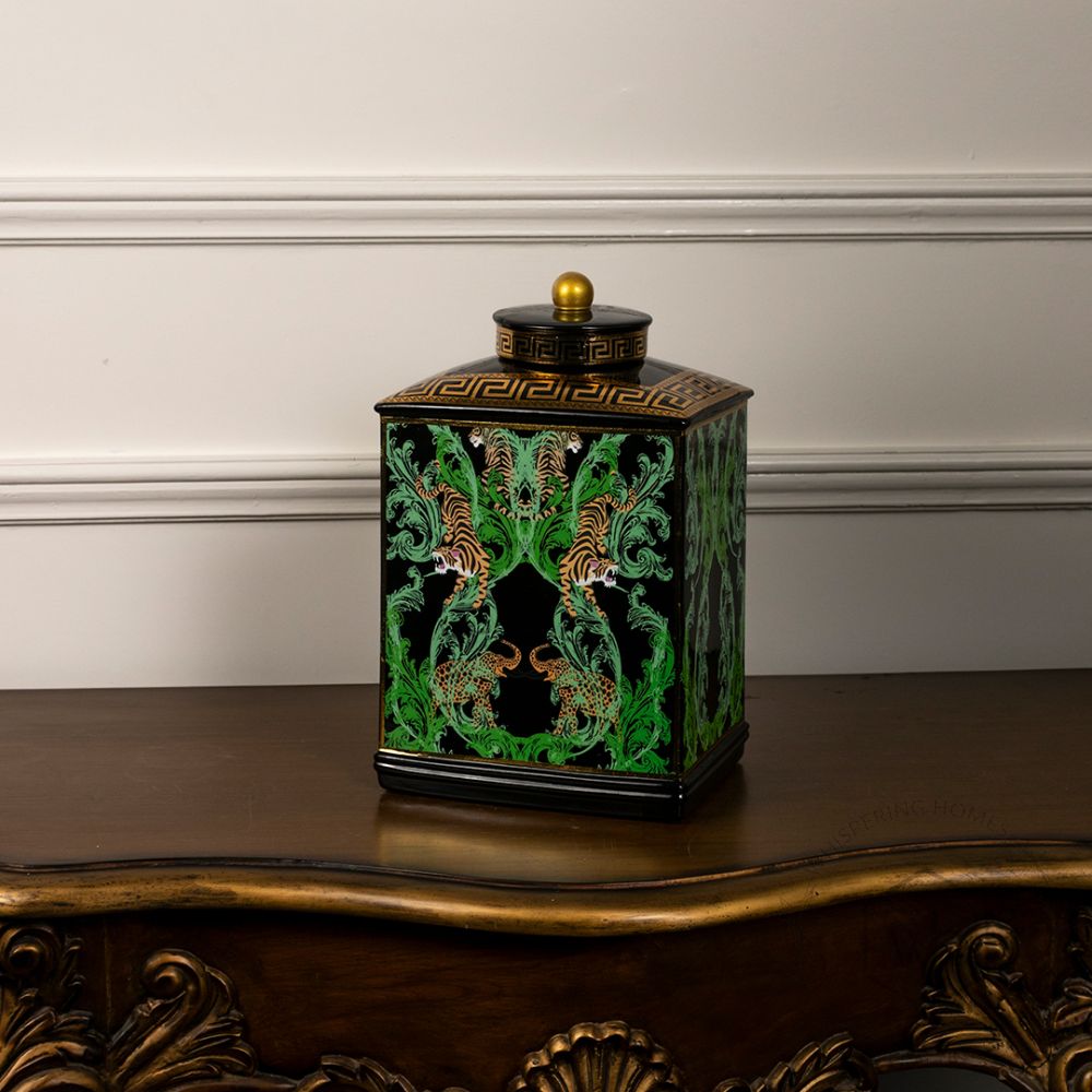 Cloisonne Opium Jar - Large White Background