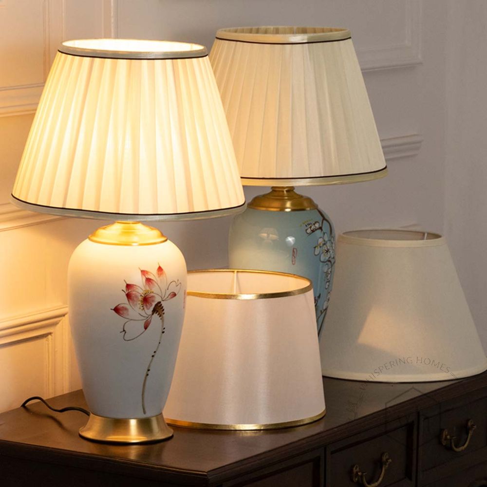 Colette Ceramic Table Lamp with White Shade