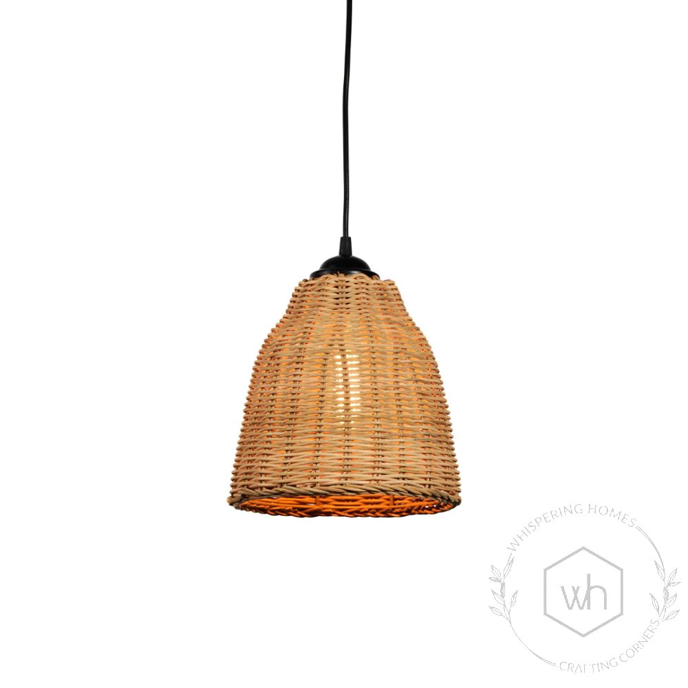 Conical Bamboo Hanging Lamp