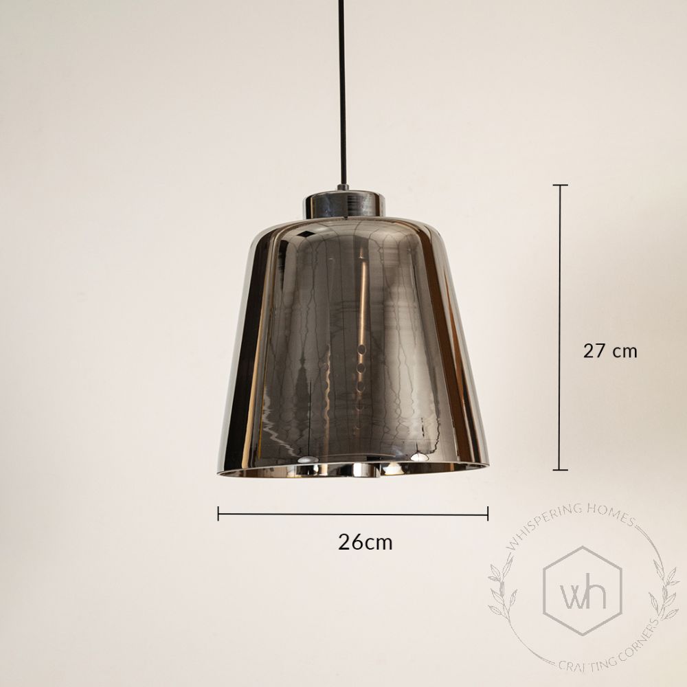 Conical Mesh Hanging Light - Chrome Dimension