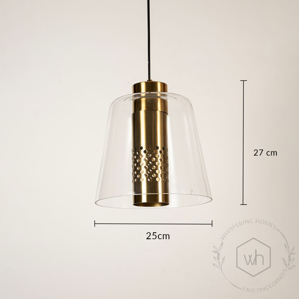 Conical Mesh Hanging Light - Transparent Dimension