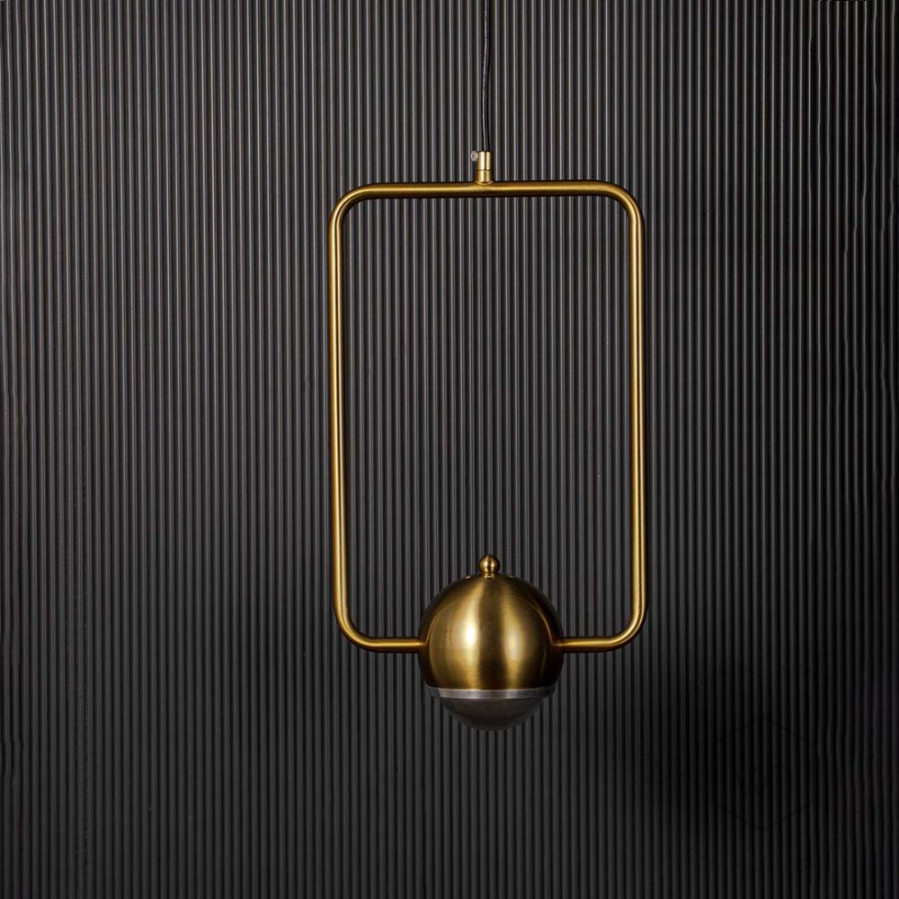 Creative Bar Art Single Head Pendant Lamp - Long Light Off Black Background