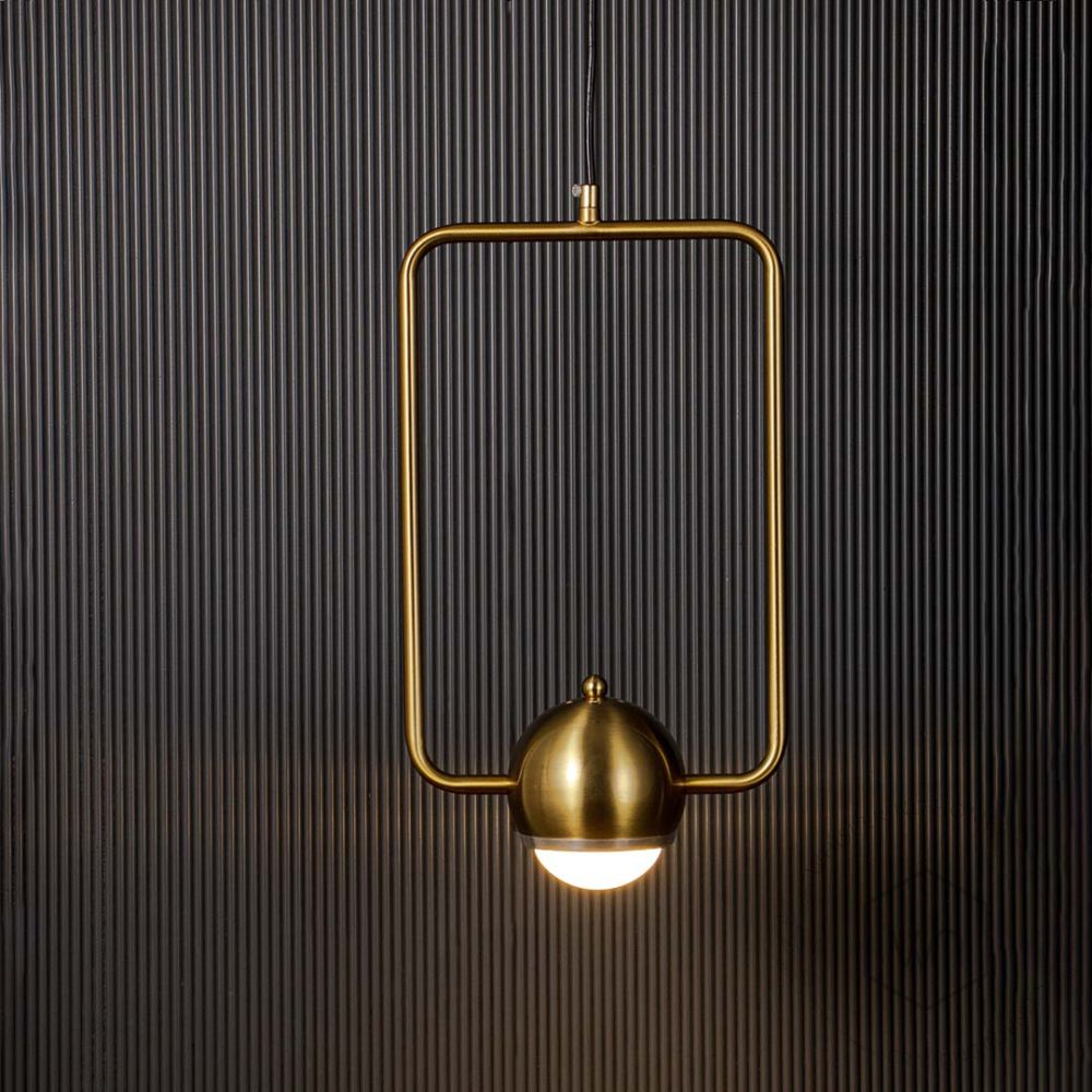 Creative Bar Art Single Head Pendant Lamp - Long Light On Black Background