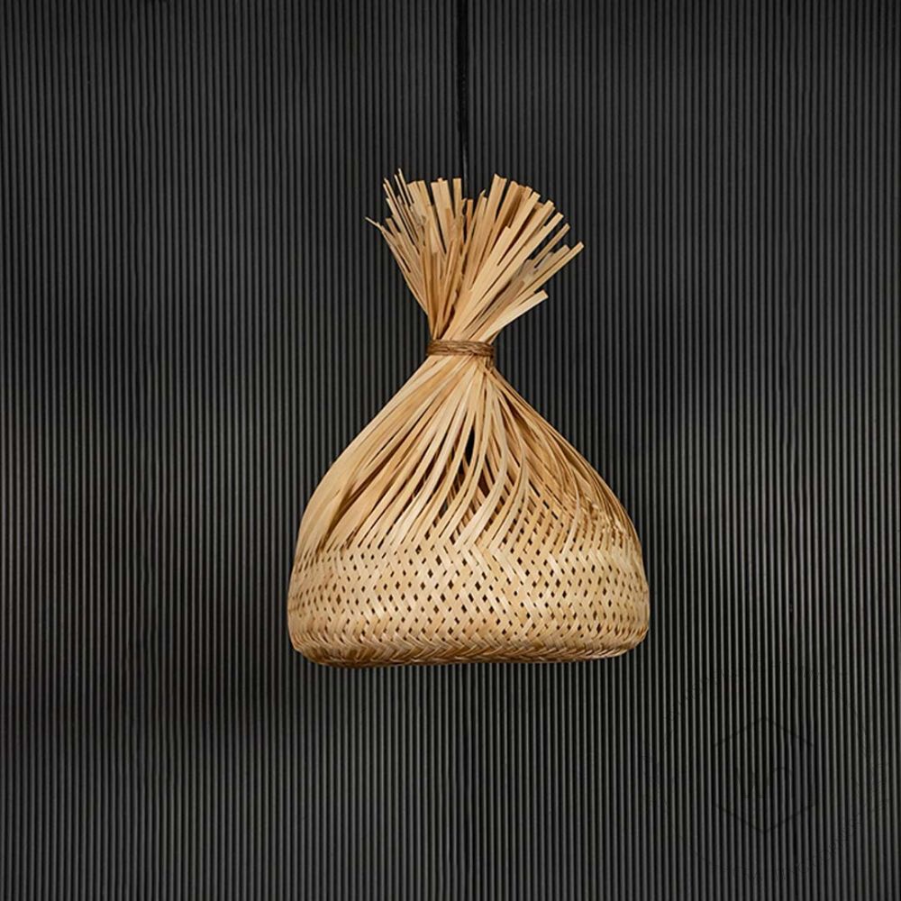 Cross Woven Nordic Bamboo Pendant