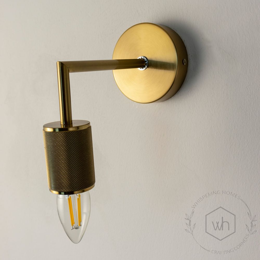 Dasha Glass Antique Brass Wall LightCloseup 1