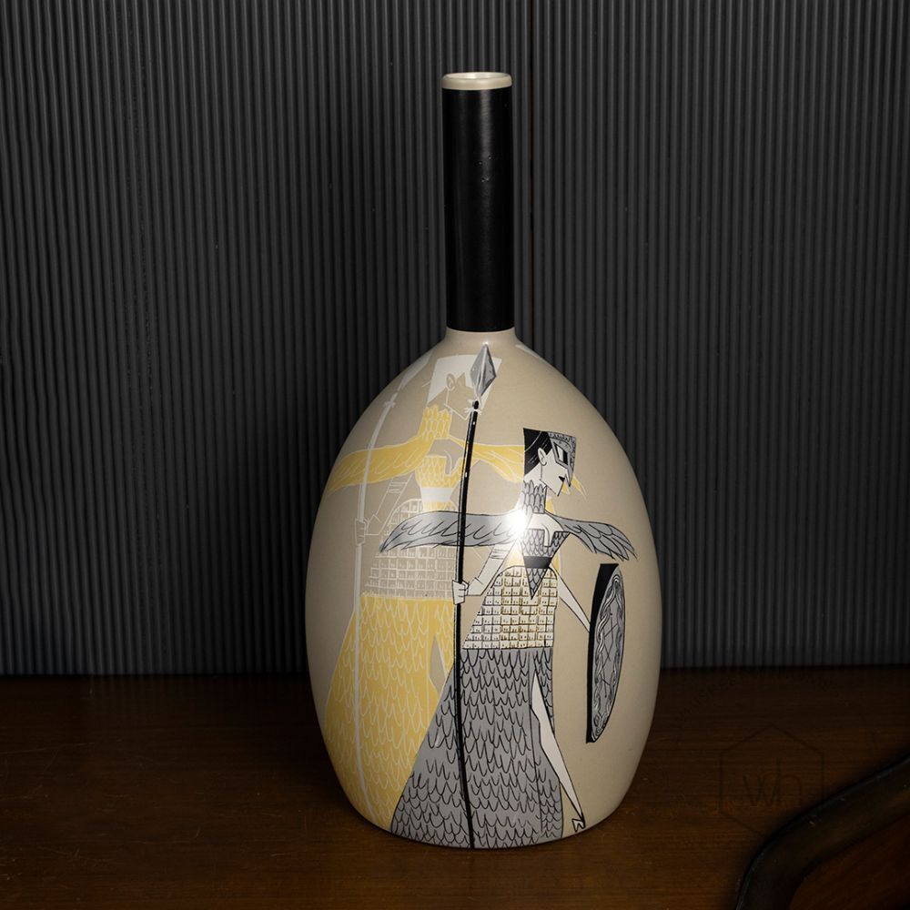 Decanter Style Ceramic Vase Black Background