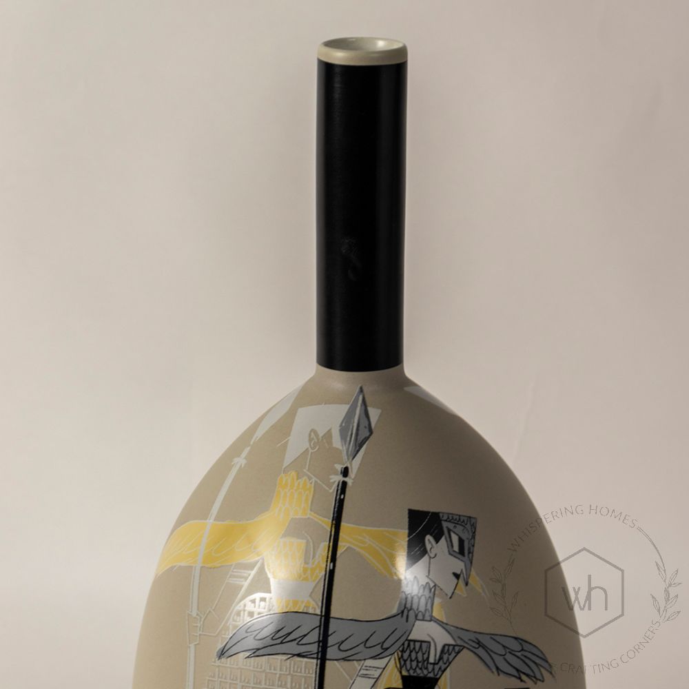 Decanter Style Ceramic Vase Closeup