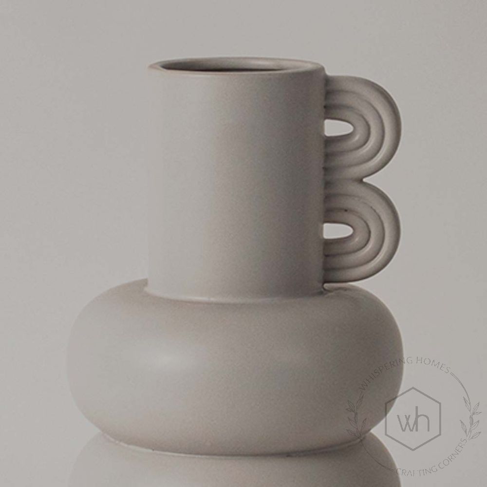 Deniz Deco Ceramic Flower Vase Grey - Medium