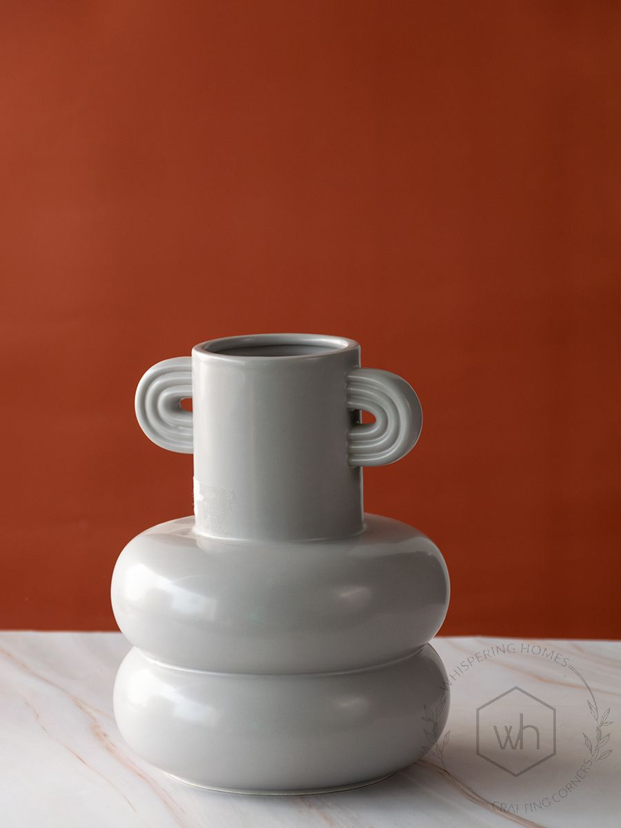 Deniz ceramic vase grey