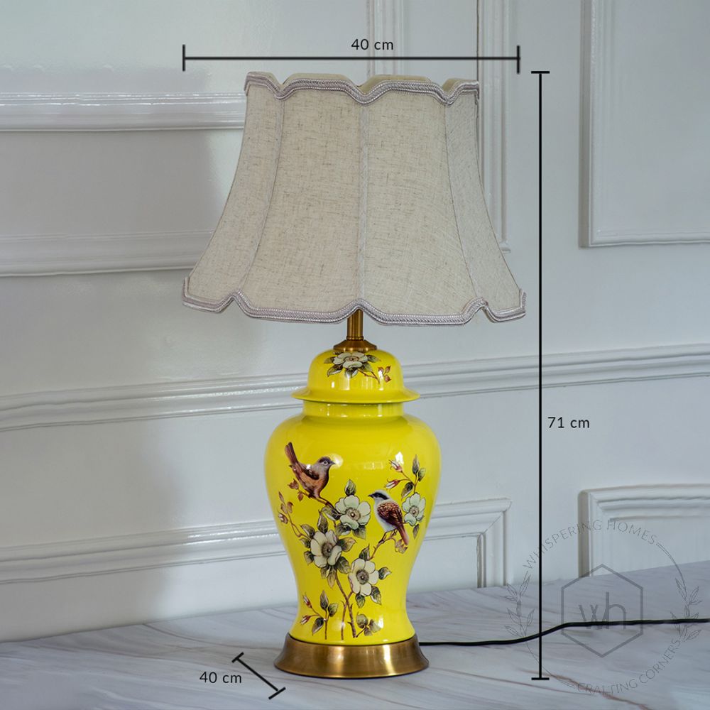 Rumi Table Lamp Large Yellow Dimensions