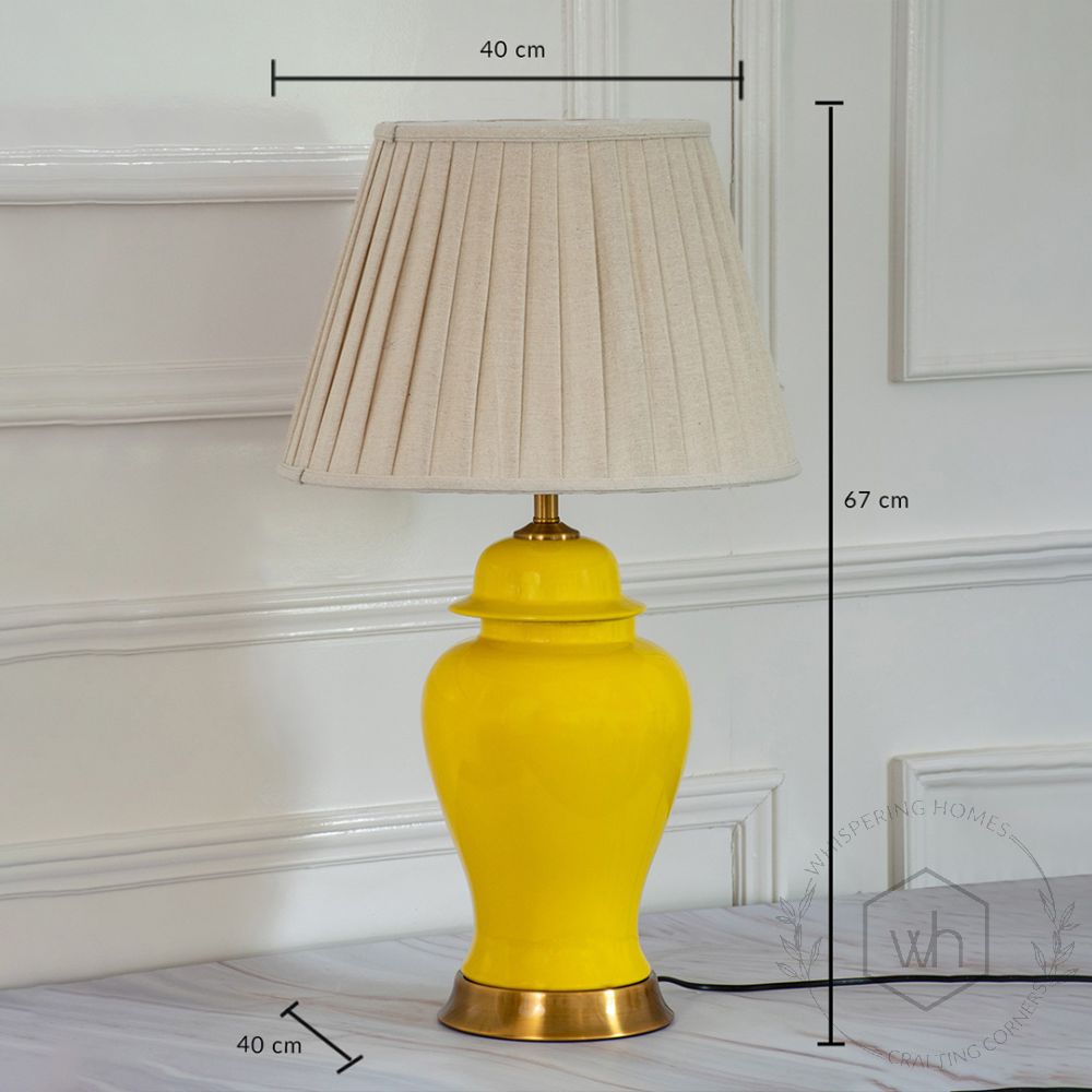 Tulip Decorative Table Lamp - Yellow Dimensions