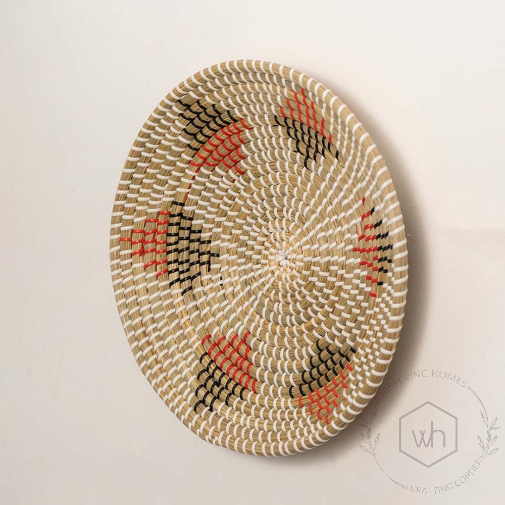 Diyama Multi-Patterned Handwoven Wall Basket Back Side