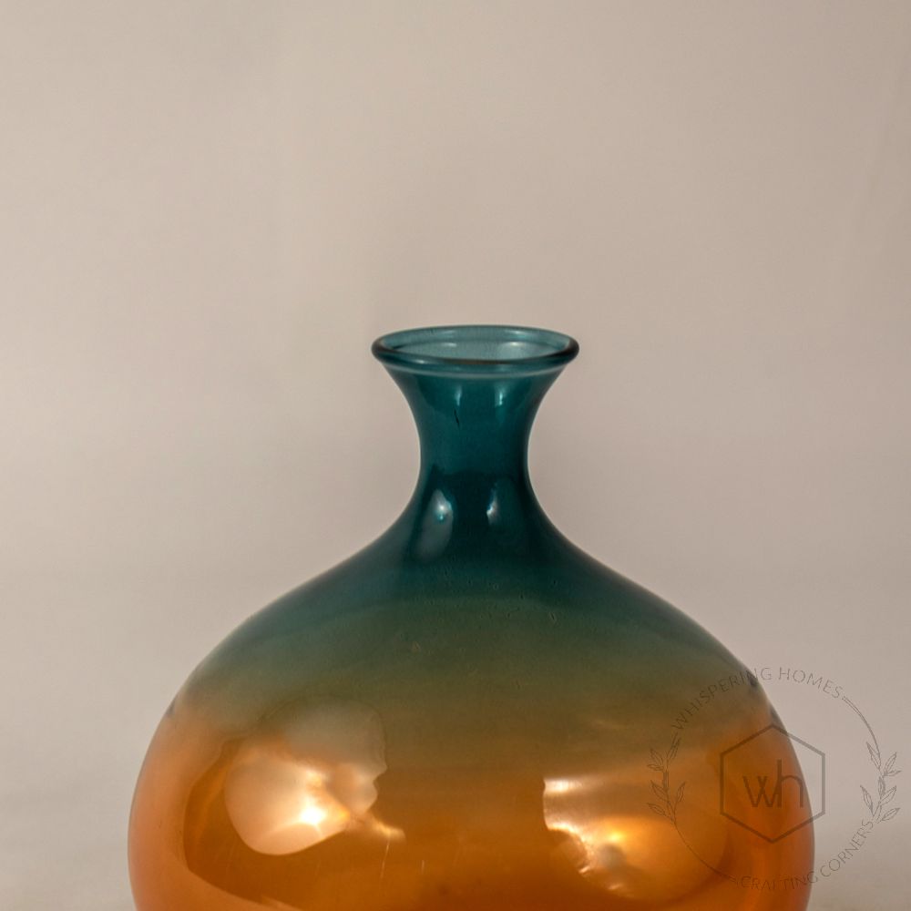 Double Shade Globe Glass Vase Closeup