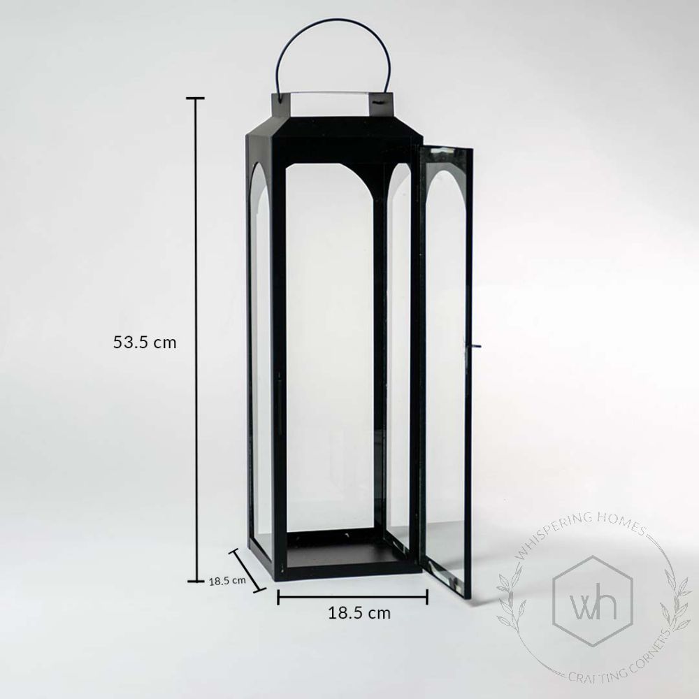 Ebony Black Lantern - Extra Large Dimensions