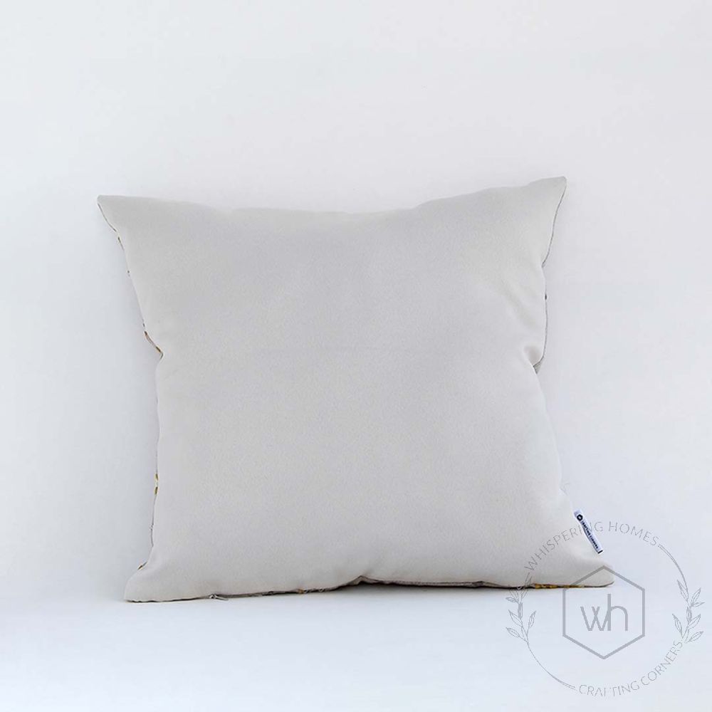 Elegantly Embroidered Cotton Cushion Cover