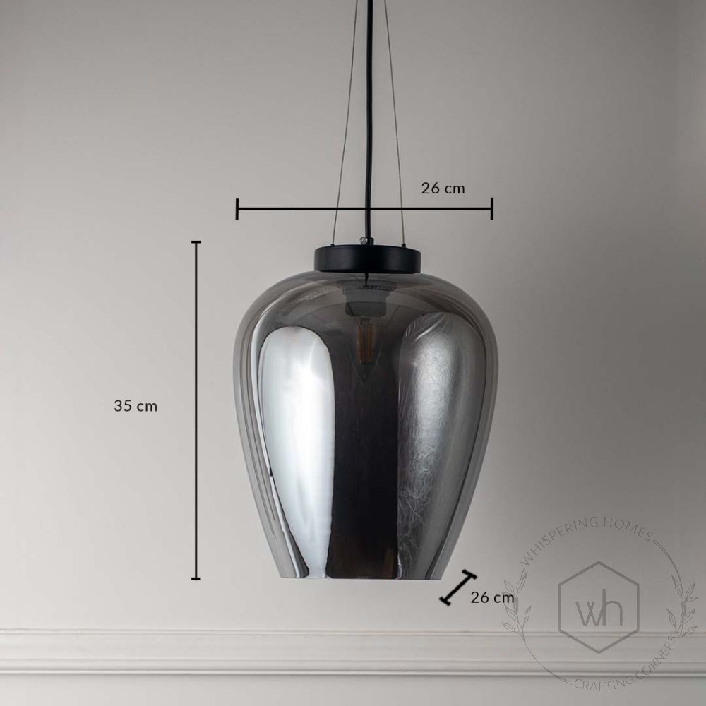 Elian Glass Pendant Lamp - Black