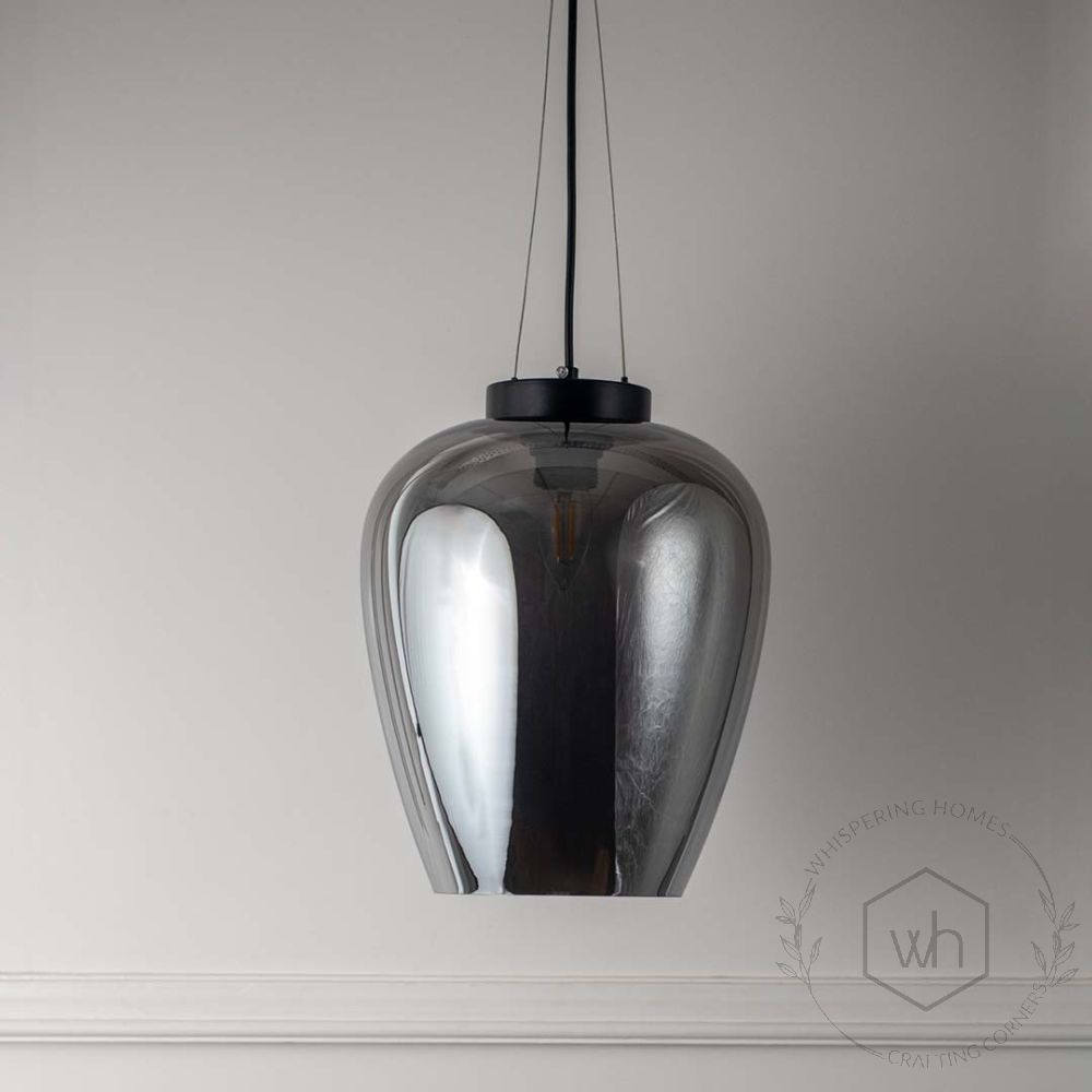 Elian Glass Pendant Lamp - Black