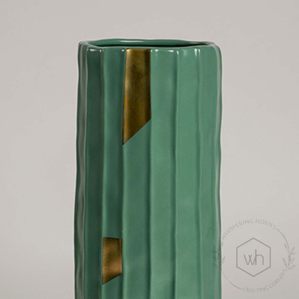 Elice Ceramic Floor Vase - Green