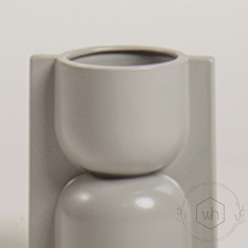 Elico Ceramic Flower Vase - Grey