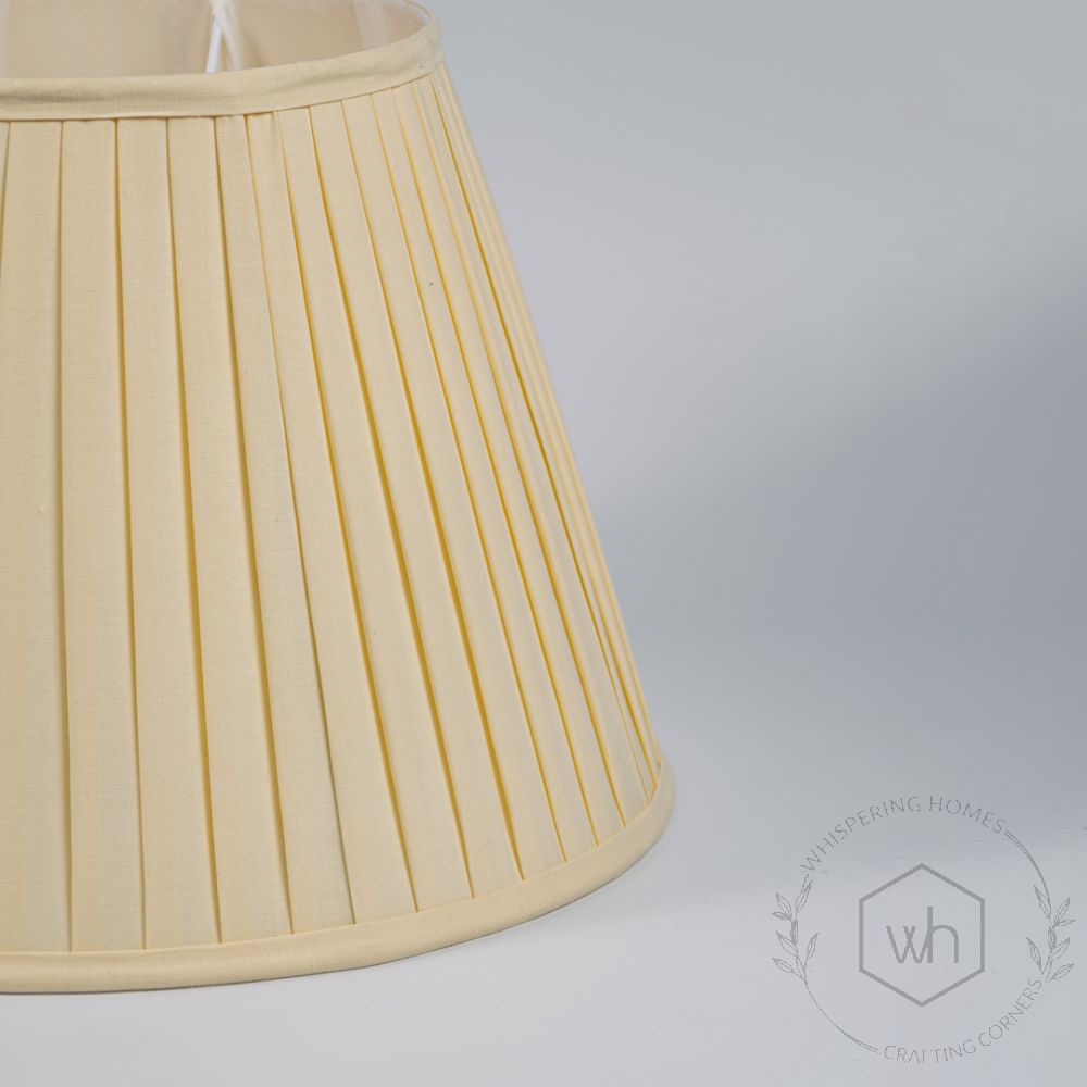 Pleated Empire Softback Lamp shade - Off White Closeup