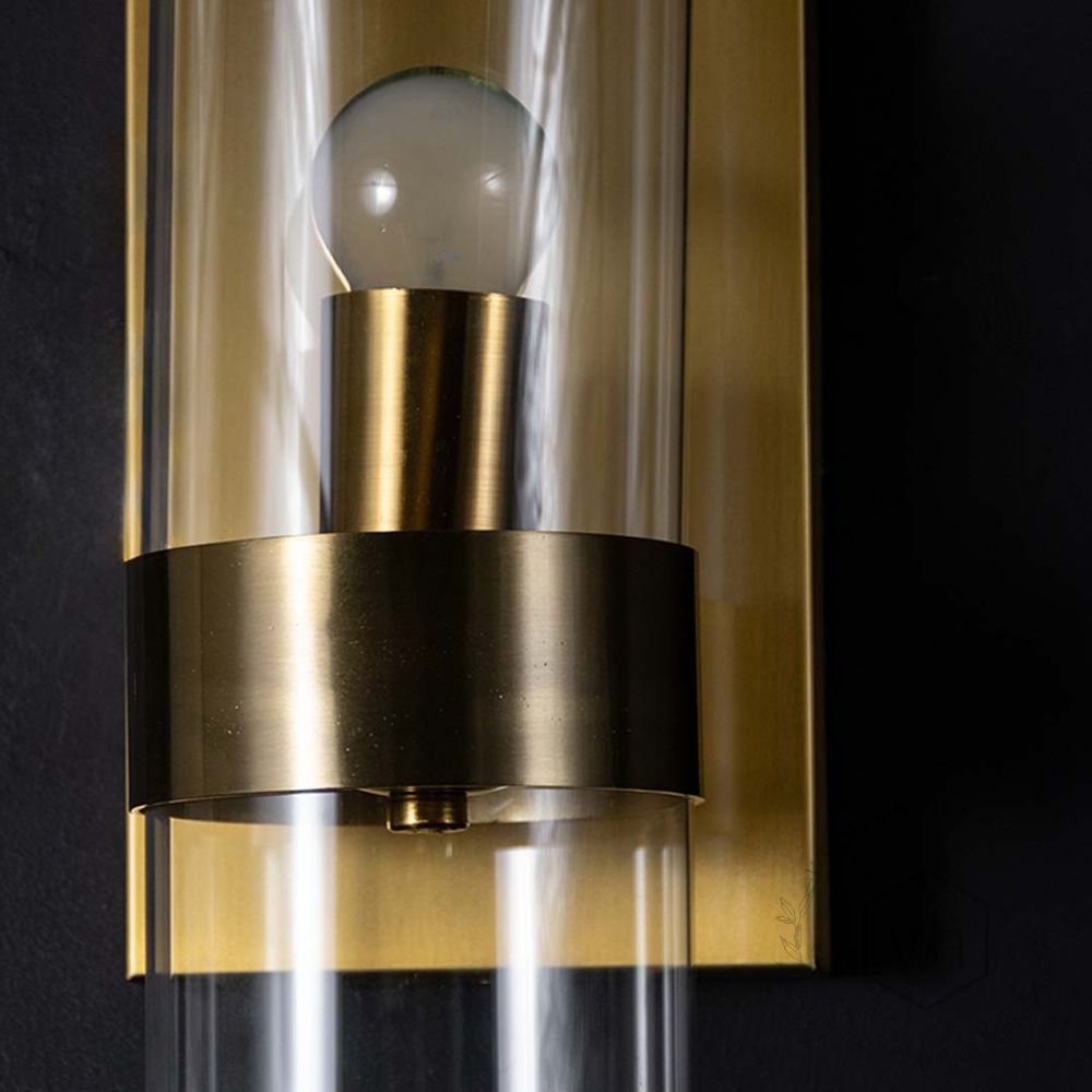 Enchant Cylindrical Glass Modern Wall Mounting LampCloseup 1