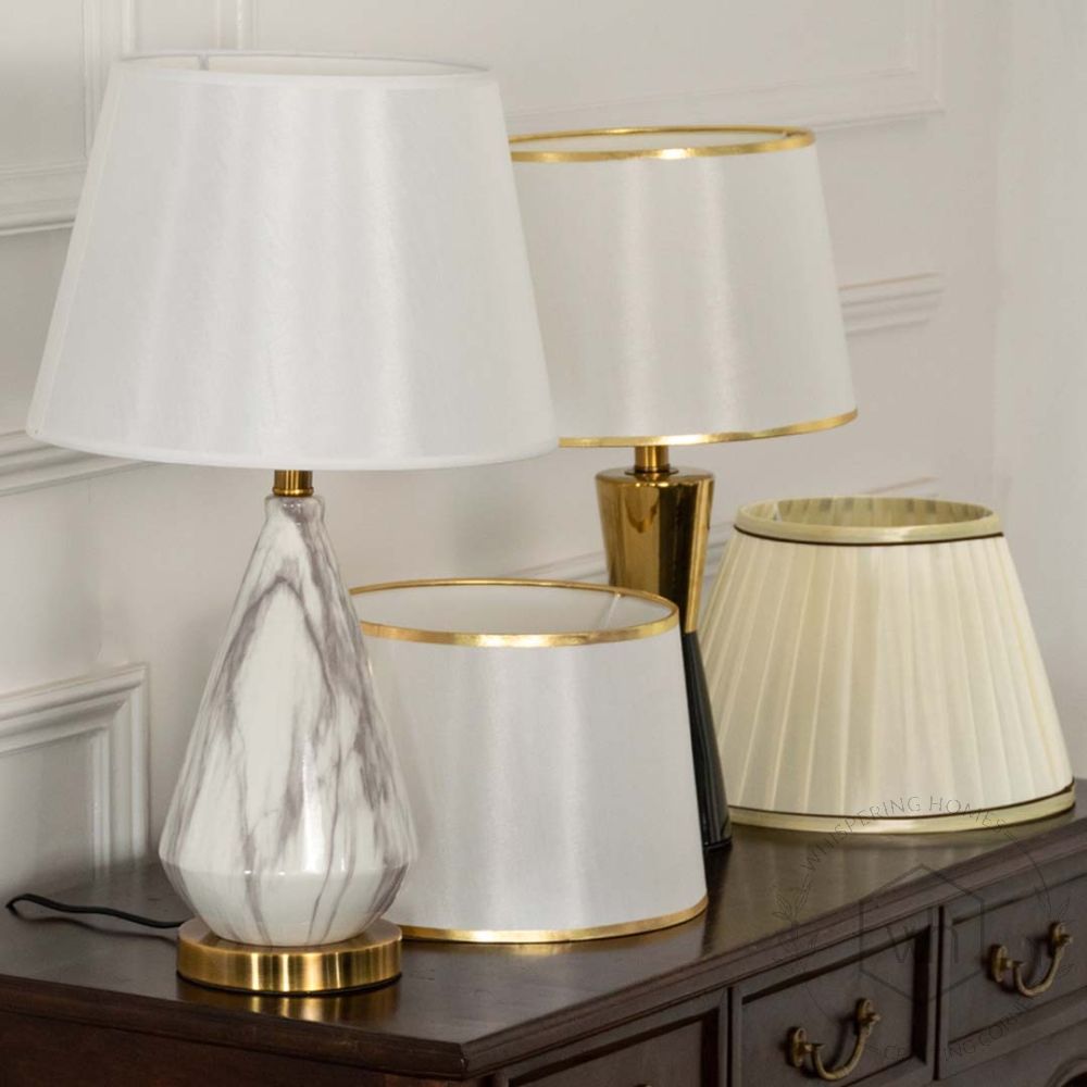 Erica Ceramic Table Lamp with White Shade