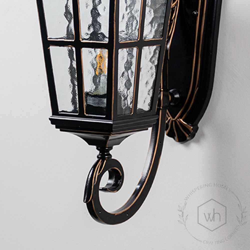 Europe Outdoor Wall Light - Black Closeup