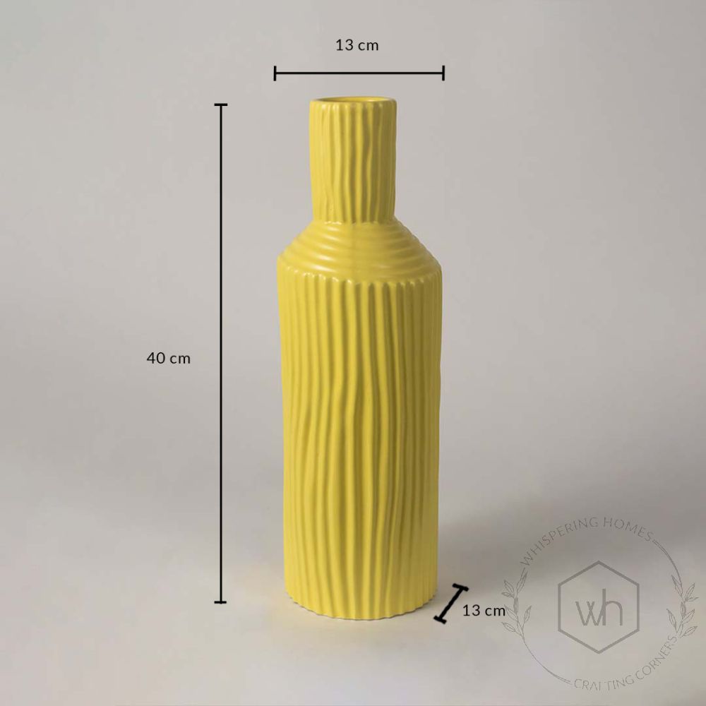 Farina Ceramic Floor Vase Yellow