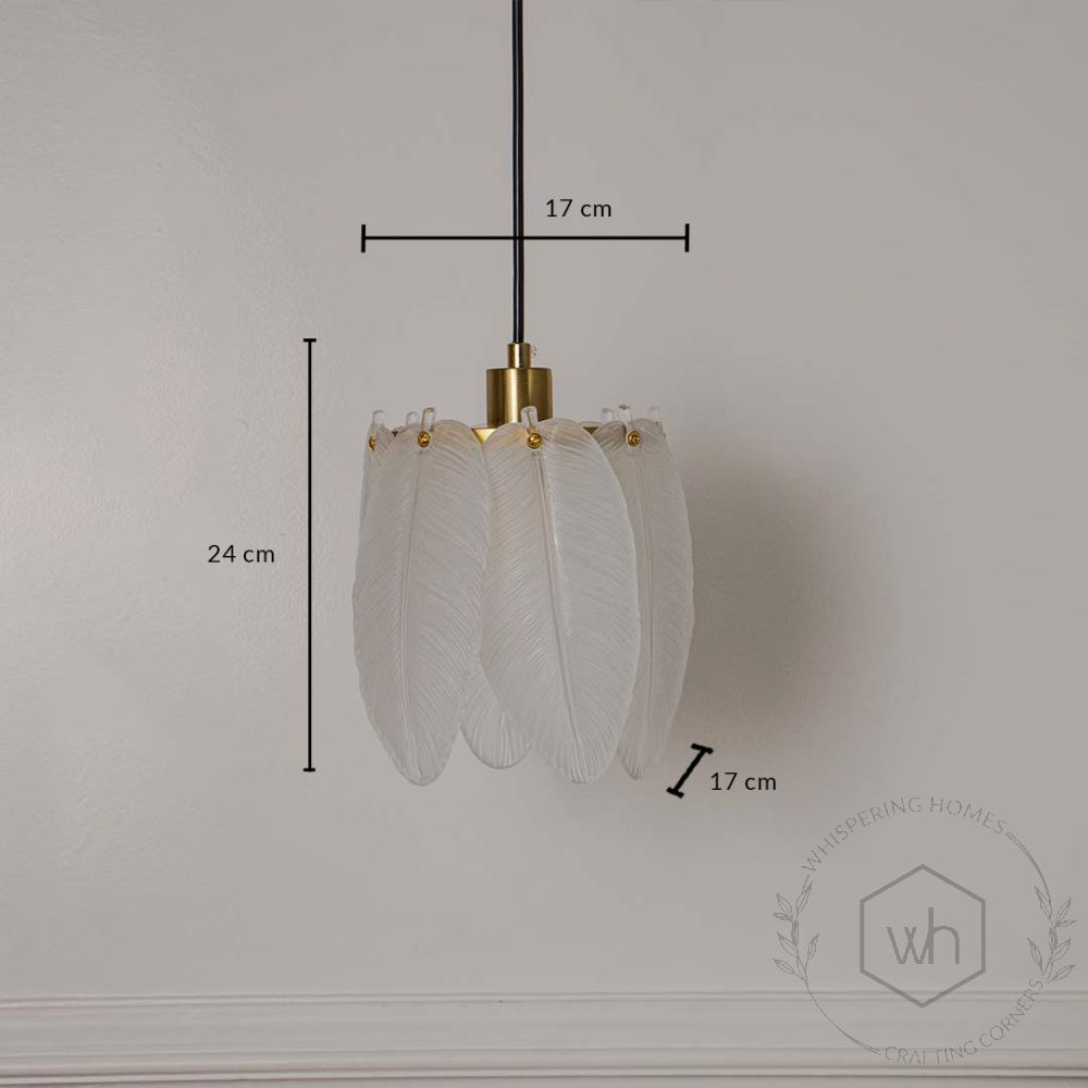 Feather Light Fixture Hanging Lamp