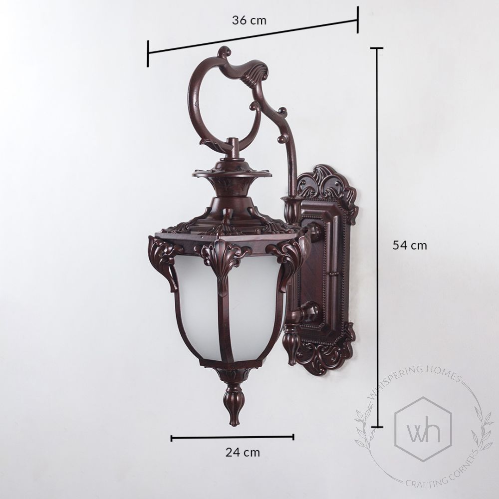 American Outdoor Wall Lamp -Dark Brown Dimensions