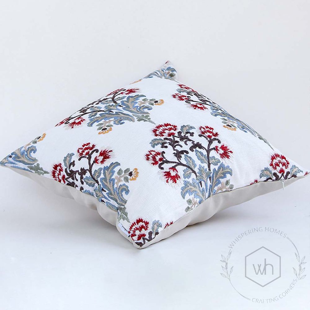 Floret Designer Multicolored Embroidered Cushion Cover
