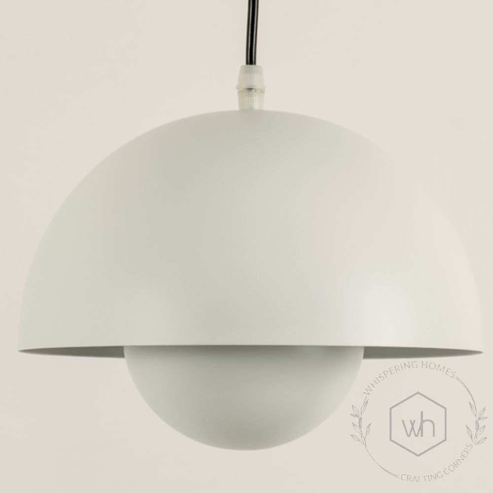 Flowerpot Pendant Light White Closeup