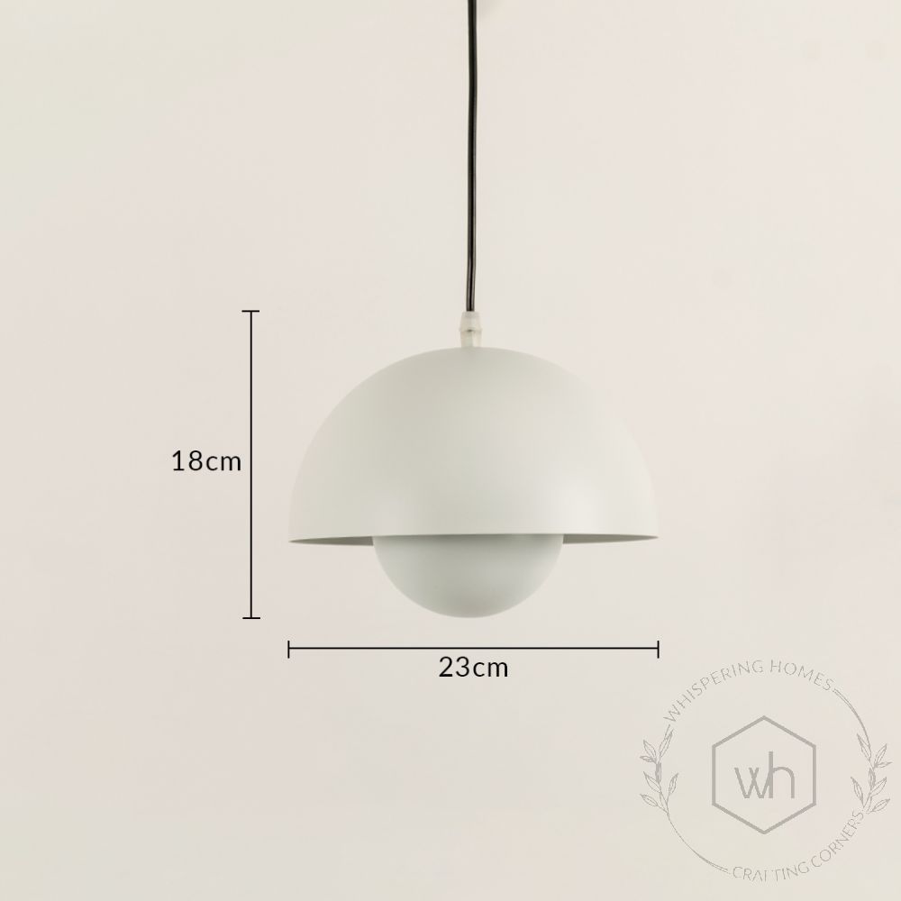 Flowerpot Pendant Light White Dimensions